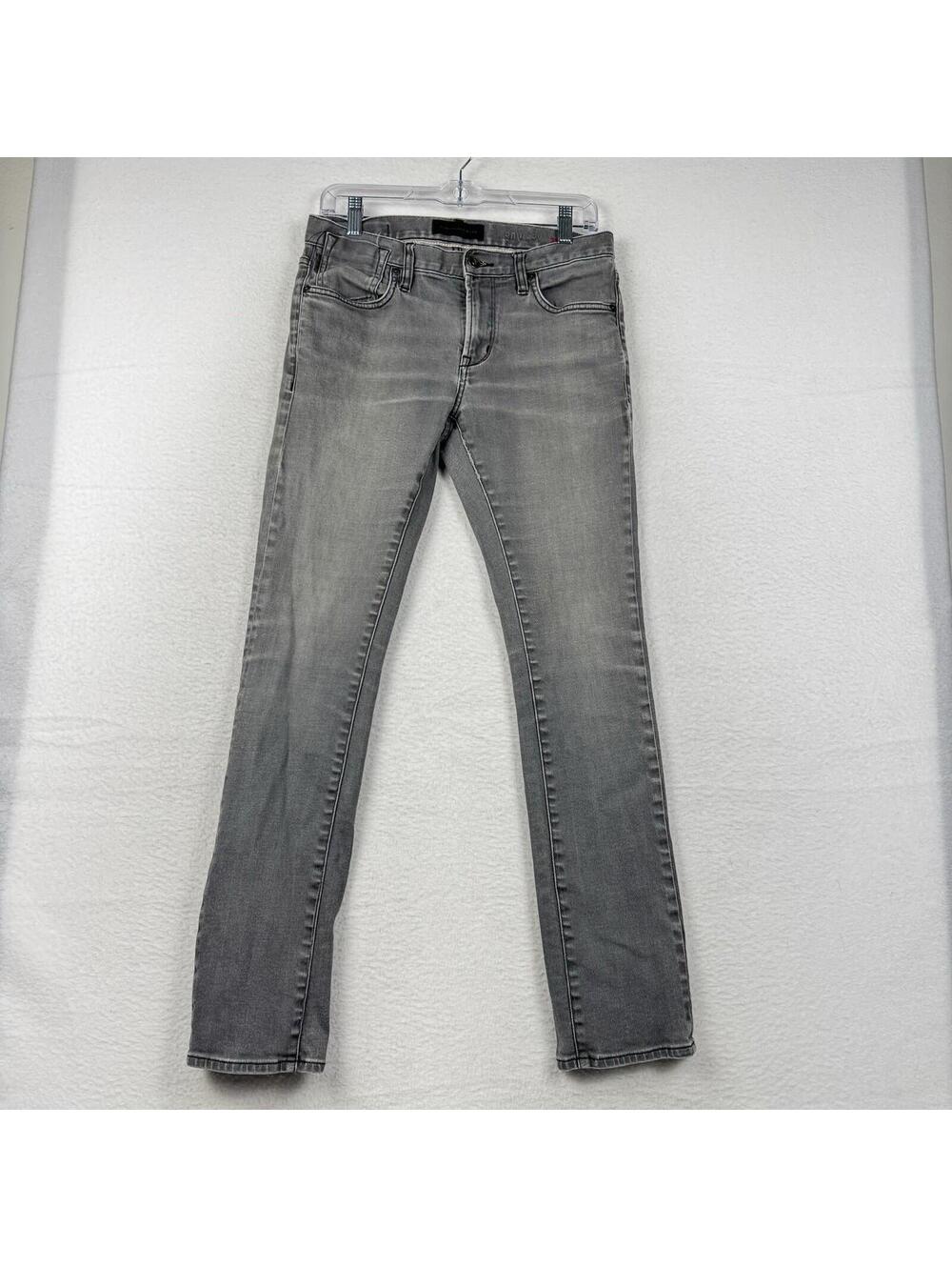 John Varvatos Bowery Mens 30x30 Gray Denim Jeans Stretch Slim Straight Fit